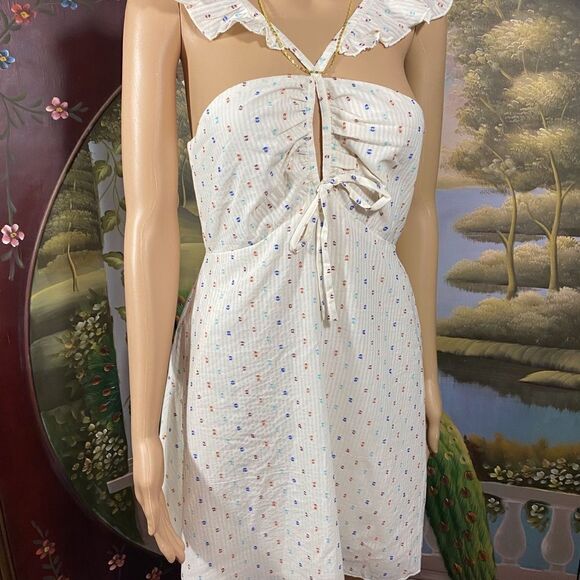 Cute Sundress with Ruffled Straps 100%% Cotton - Picture 1 of 9